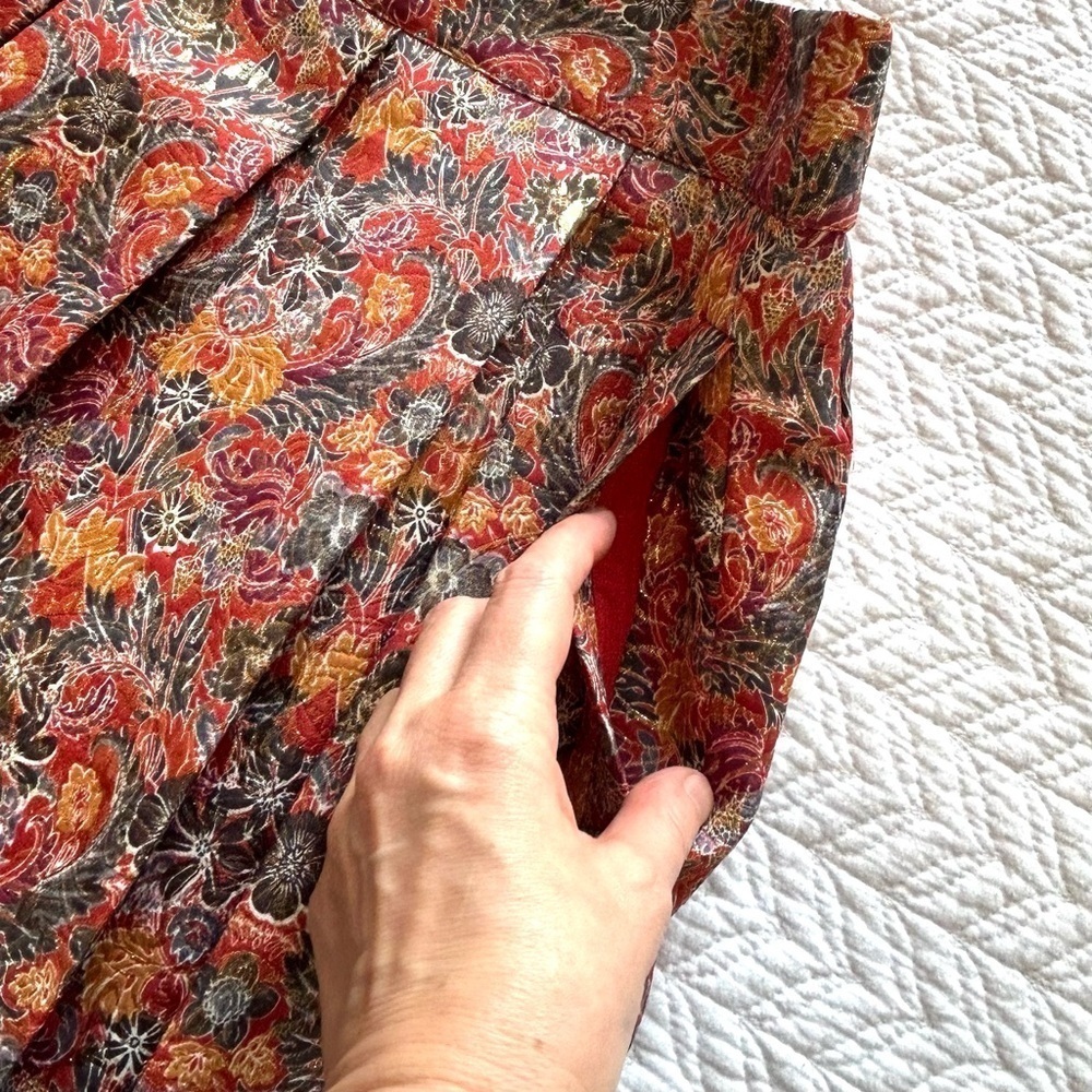Anthropologie MAEVE Rosie Pleated Brocade Skirt Size XS - Picture 6 of 15